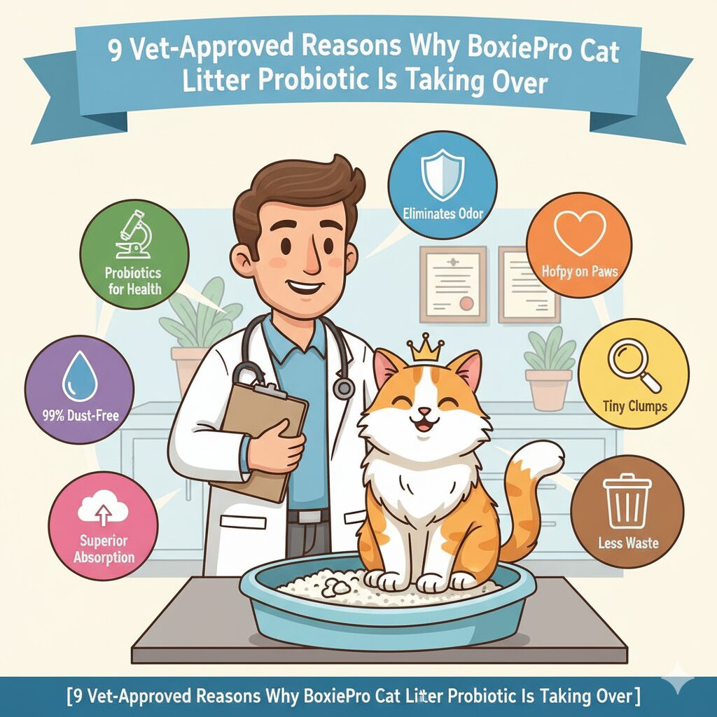 Vet reviewing BoxiePro Cat Litter Probiotic
