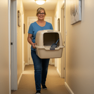 moving cat litter