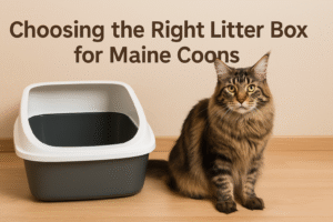 Select right cat litter box fo maine coon