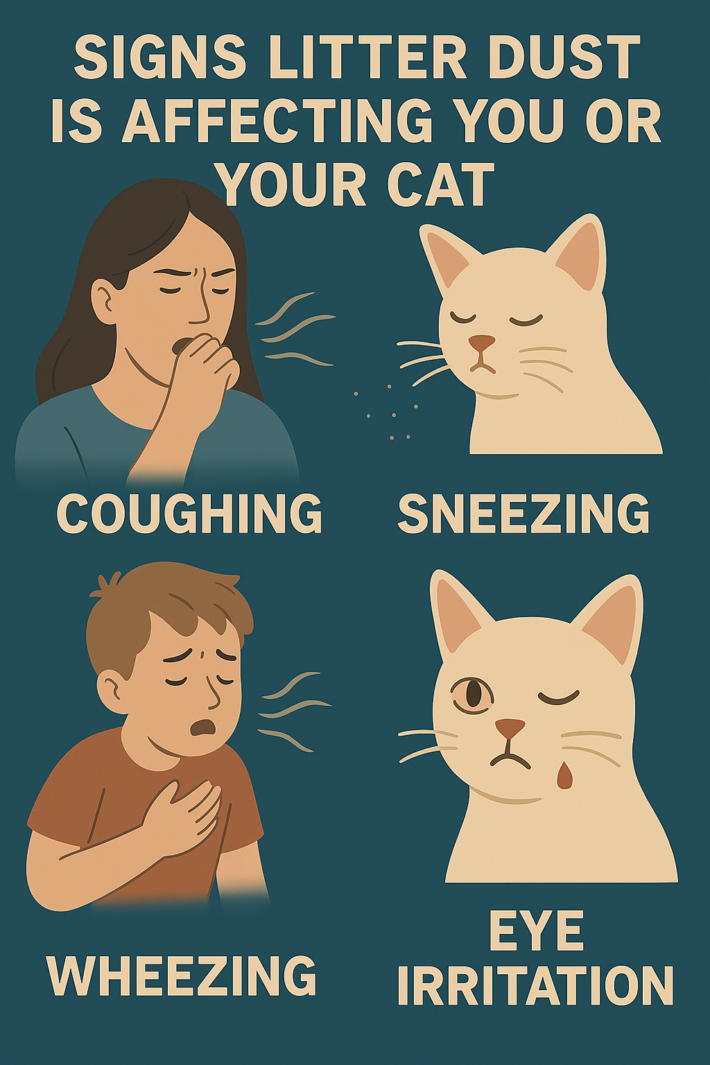 symbols that tell litter is Affecting You or Your Cat