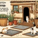 How to keep cat litter off the floor DIY