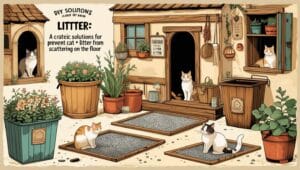 How to keep cat litter off the floor DIY