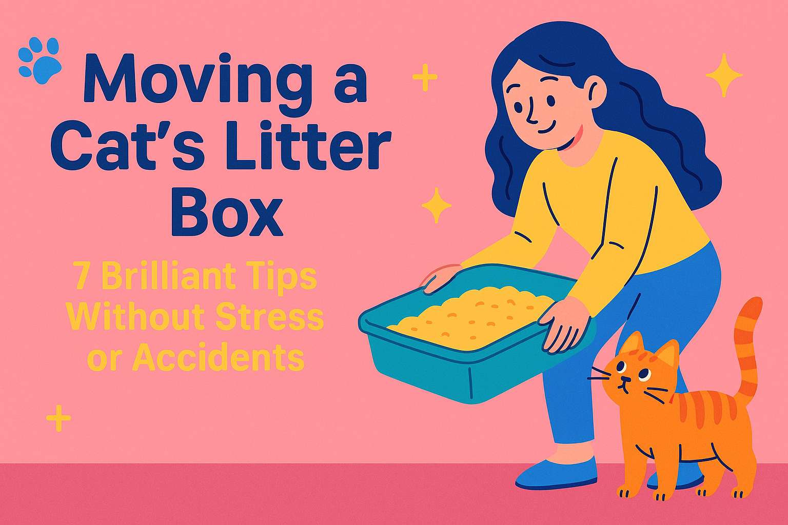 Cat sniffing a new litter box placed in a quiet corner of the home
