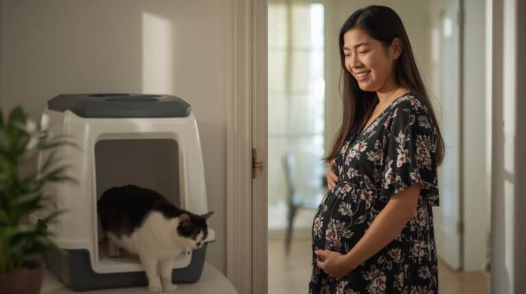 Image showcasing How Close Can a Pregnant Woman Be to Cat Litter?