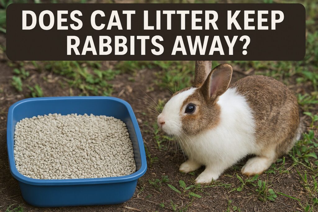 image illustrating Does cat litter keep rabbits away
