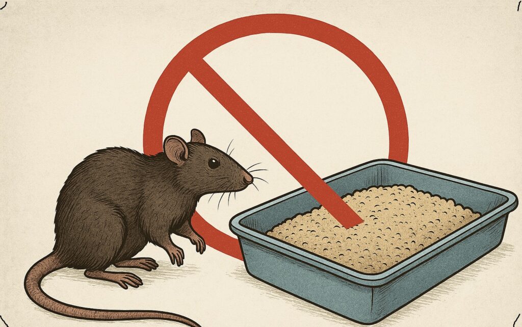 image illustrating Does cat litter keep rats away