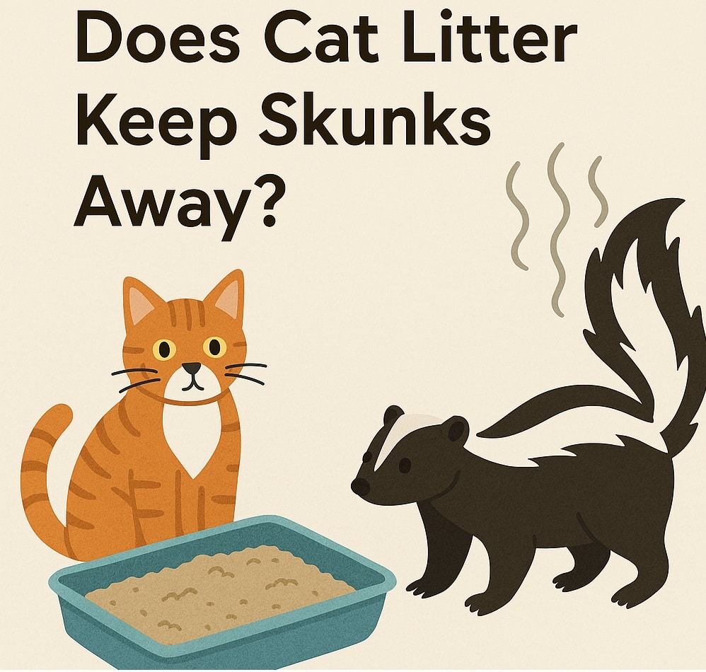 image illustrating Does cat litter keep skunks away