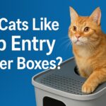 Do Cats Like Top Entry Litter Boxes cat is jumping out from top entry litter box img