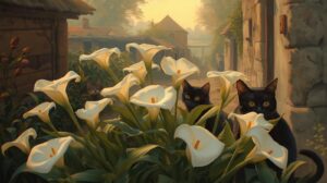 calla lily cats