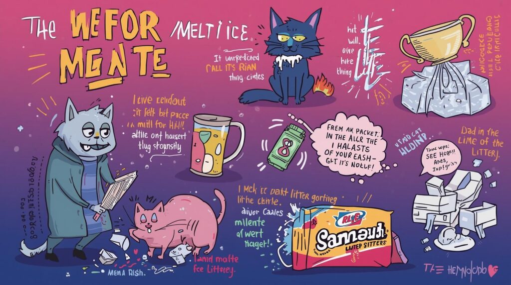 Cat litter sprinkled on icy driveway to improve traction during winter.